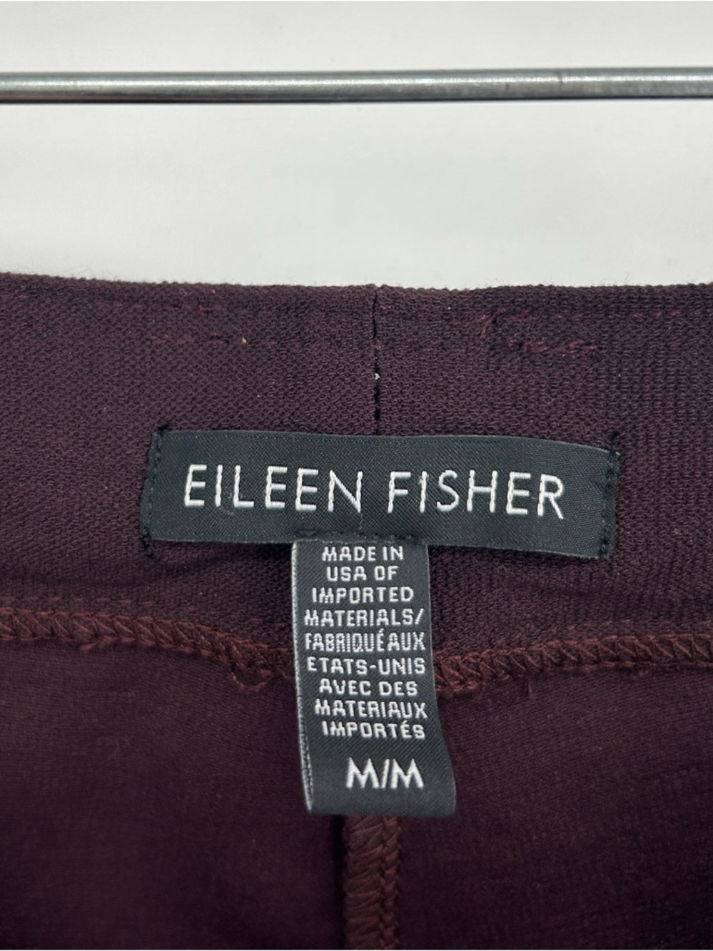 EILEEN FISHER Pull On Eggplant colored Pants - Picture 3 of 5